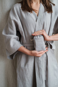Халатик-кимоно из мягкого льна